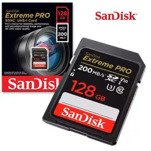 Carte mémoire SanDisk Extreme PRO SD 64 Go, 200MB/s