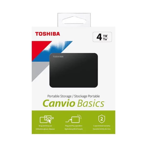 TOSHIBA- Disque Dur Externe CANVIO BASICS 4 TO