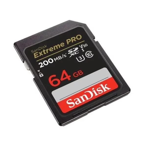 Carte mémoire SanDisk Extreme PRO SD 64 Go, 200MB/s