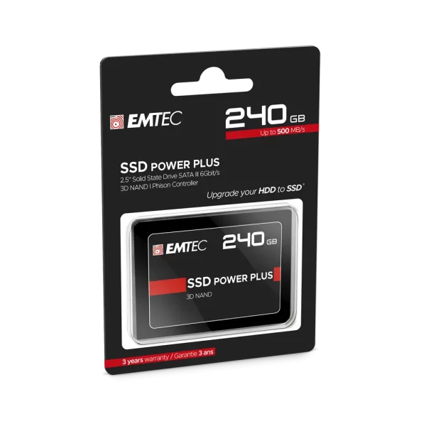 EMTEC SSD interne X150 240 Go, noir